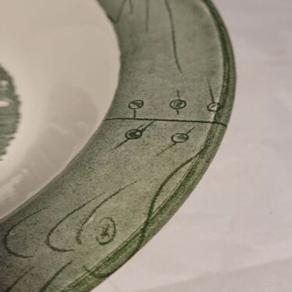 Colonial Homestead by Royal  10" Vegetable Green Serving Bowl 1950s Vintage - Picture 3 of 8